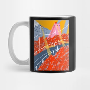 Road Red Trees Mug